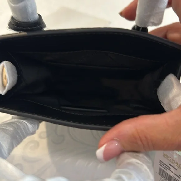 Michael Michael Kors Mercer Extra-Small Pebbled Leather Crossbody Bag. - Picture 9 of 14